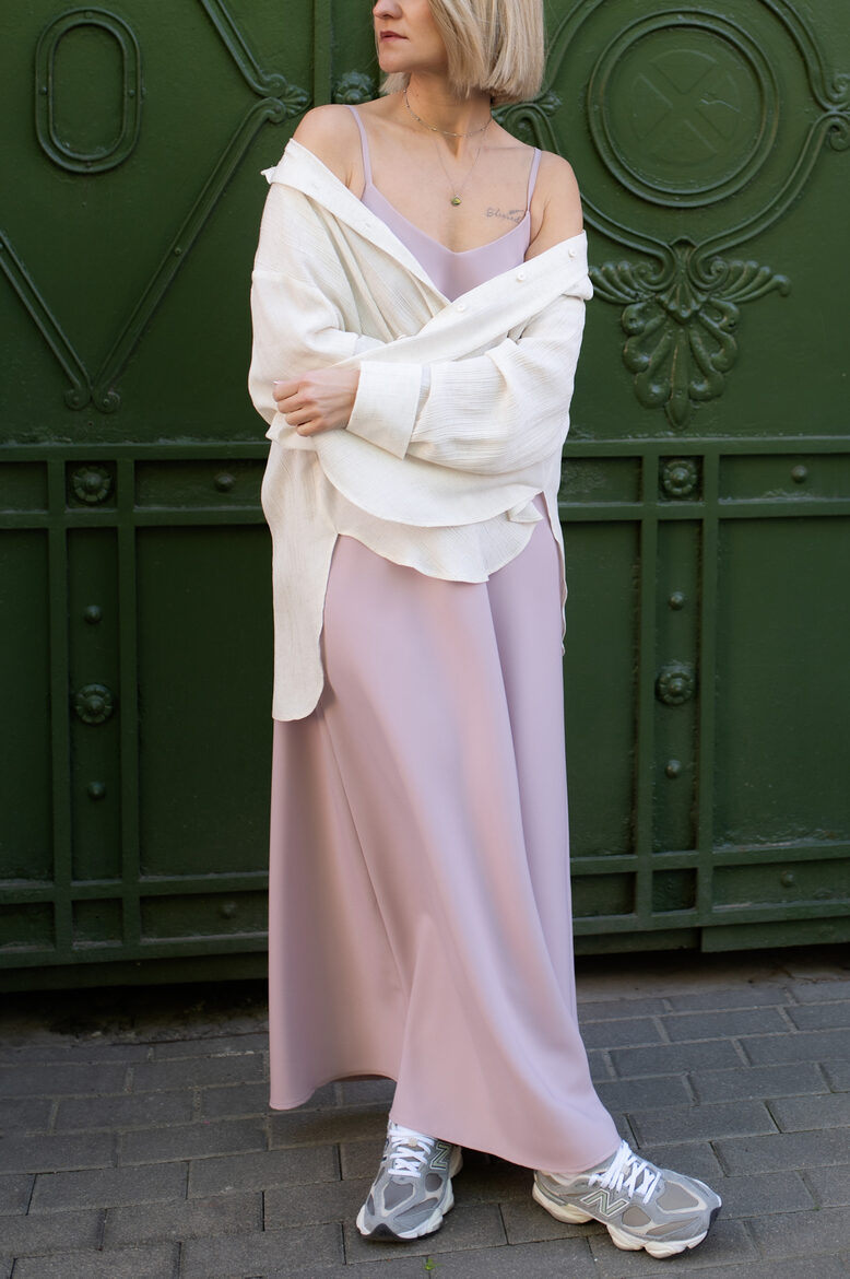 XS, Slip kleita MAXI garumā, PASTEĻLILLĀ
