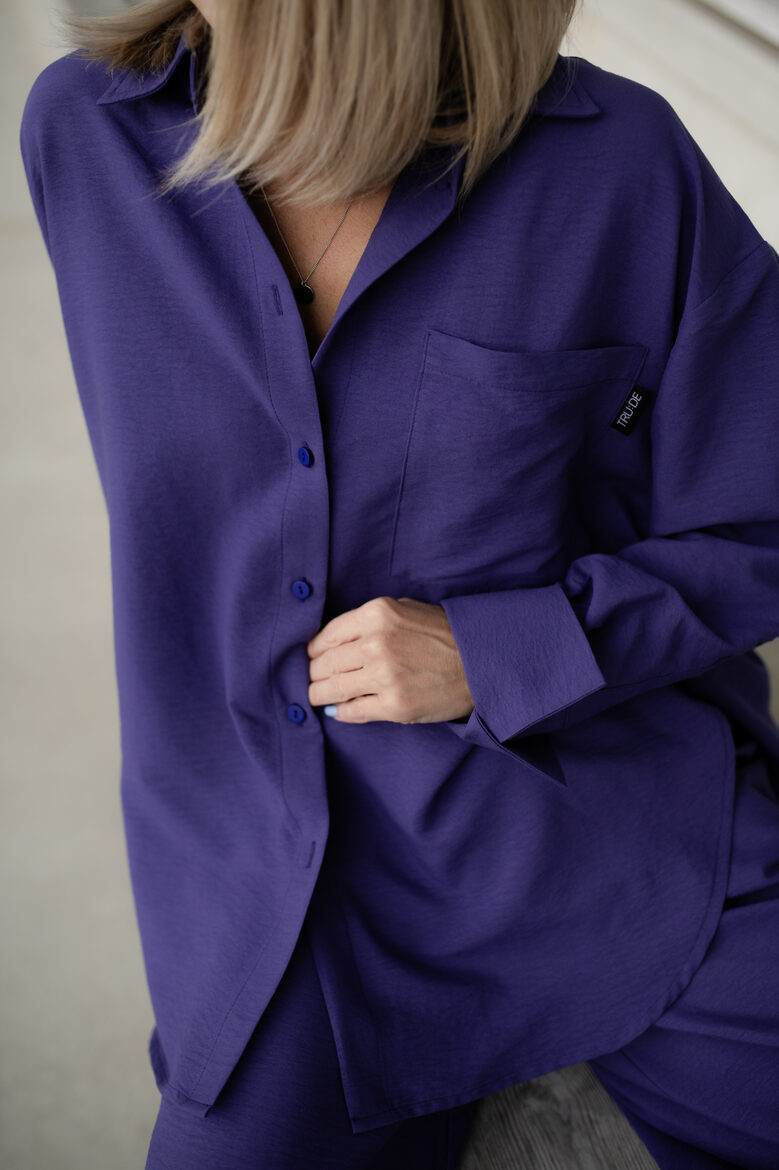 OVERSIZE pogājams krekls, VIOLETS