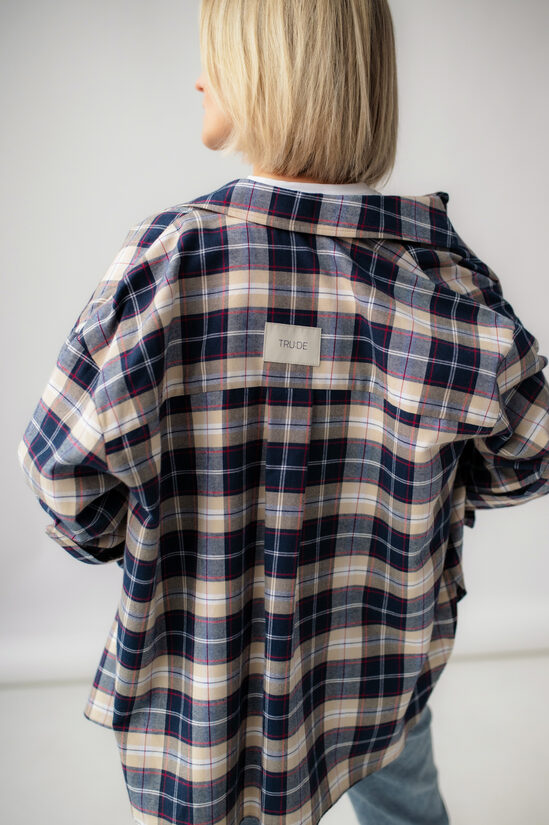 OVERSIZE pogājams krekls, RŪTAINS FLANELIS - KLASIKA