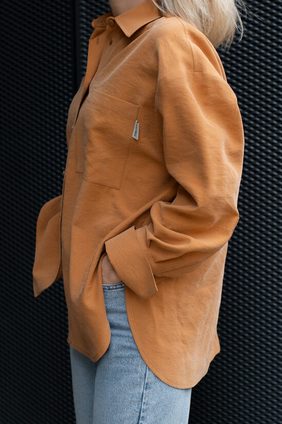 LIMITED - OVERSIZE pogājams krekls, CINNAMON