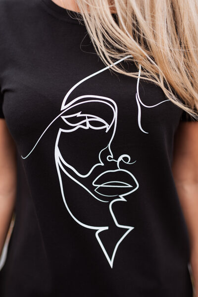 L, T-krekls sievietēm SEJA, melns