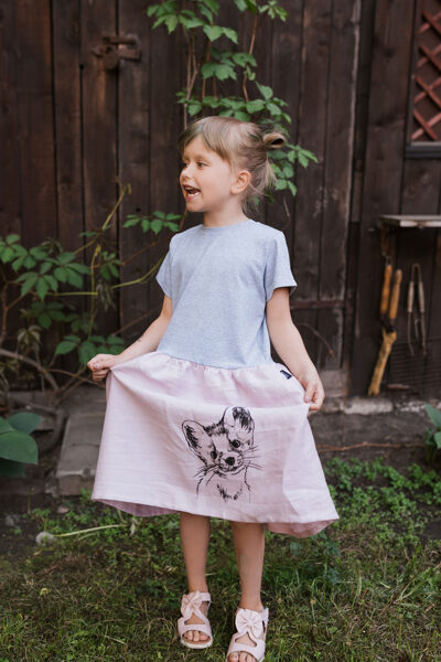 LIMITED EDITION - kleita meitenēm ar caunas apdruku