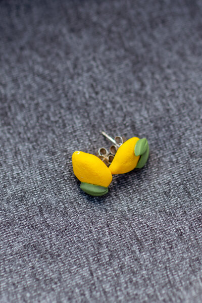 CITRONU auskari lielām un mazām meitenēm ar caurdurtām austiņām